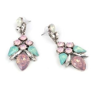 “Layla” Blush Pink + Mint Green Drop Earrings
